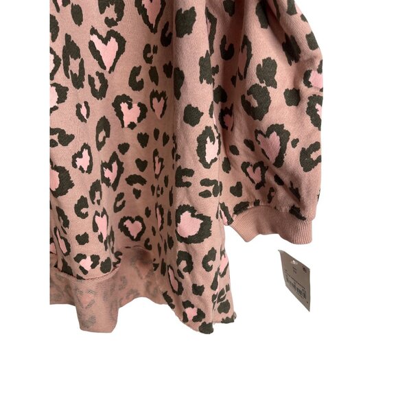 Mighty Fine Leopard Print Sweatshirt Pink Animal Print Pullover Women’s XS - Picture 8 of 9